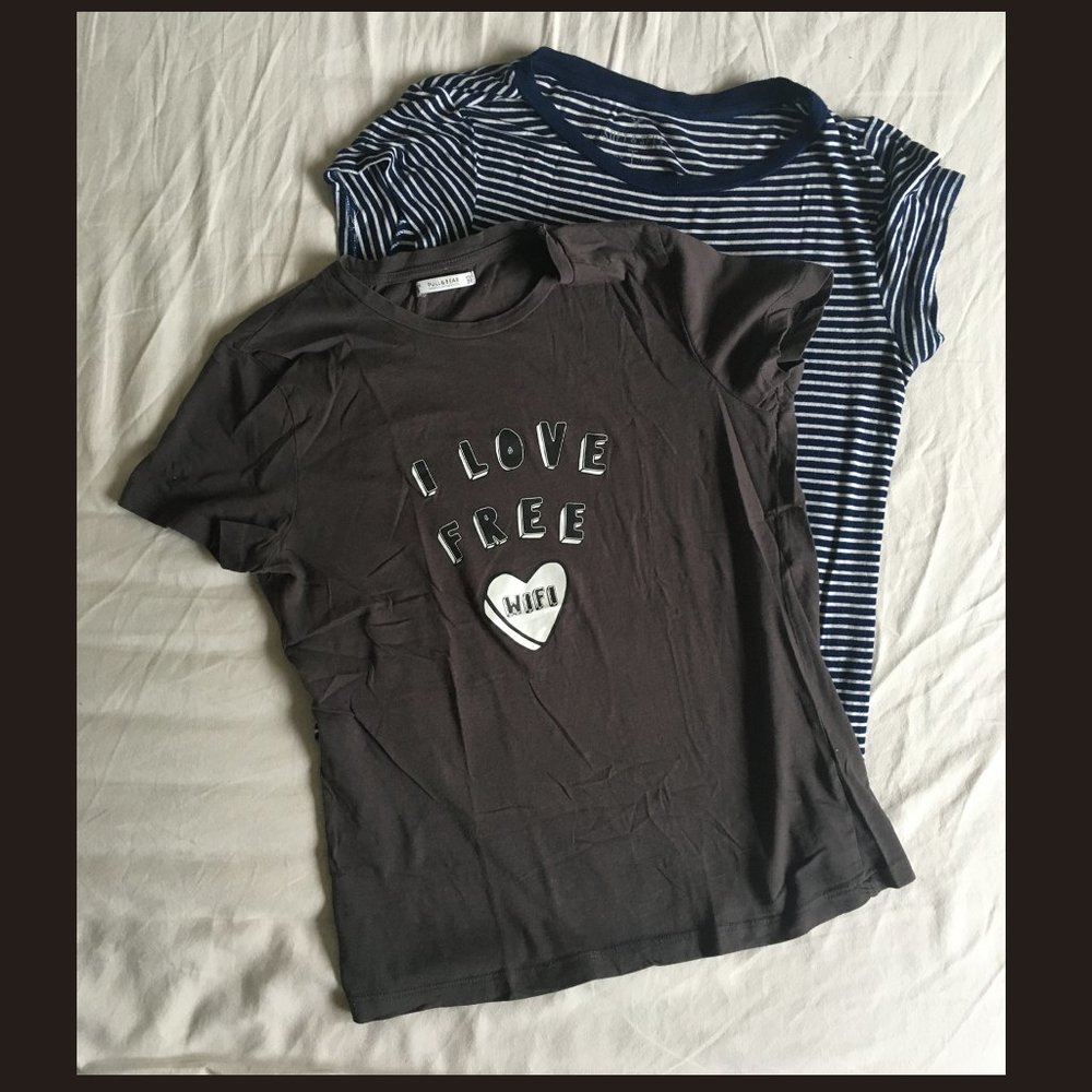Pull & Bear and American Eagle T's. size S.